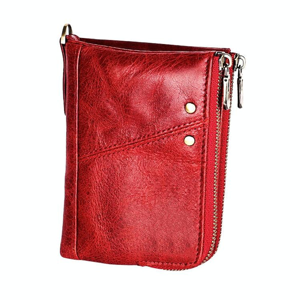 Mens Leather Rfid Wallet - Antimagnetic - Yellowish-Brown