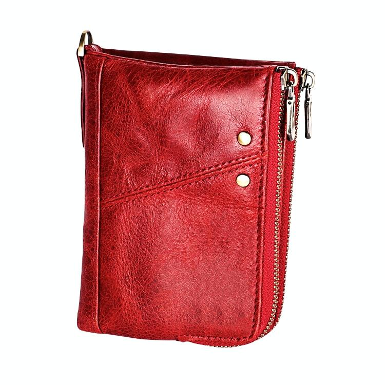Mens Leather Rfid Wallet - Antimagnetic - Yellowish-Brown
