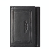 Rfid-blocking Mens Leather Wallet with Multi-card Slots and Zipper Coin Pocket - Brown