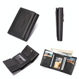 Rfid-blocking Mens Leather Wallet with Multi-card Slots and Zipper Coin Pocket - Brown