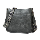 Leopard Print Waterproof Crossbody Handbag - Beige