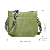 Leopard Print Waterproof Crossbody Handbag - Beige