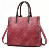 Retro Square Handbag - Vintage Style - Khaki