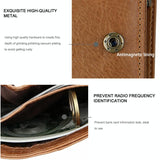 Antimagnetic Rfid Leather Wallet for Men - Coffee
