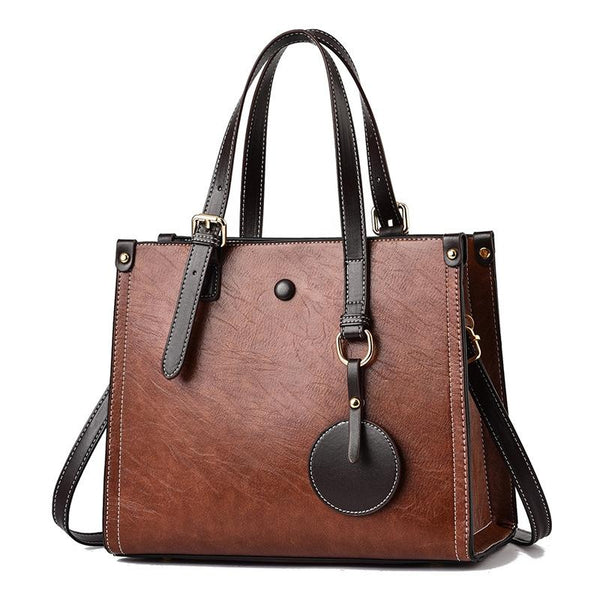 Vintage Multifunctional Handbag - Caramel Colour