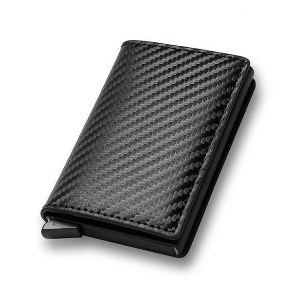 Carbon Fiber Rfid Wallet for Men - Brown