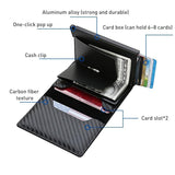 Carbon Fiber Rfid Wallet for Men - Coffee