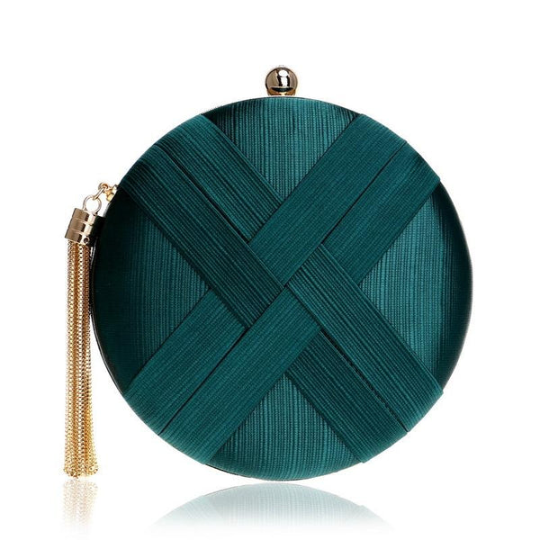 Silk Evening Clutch Bag - Green