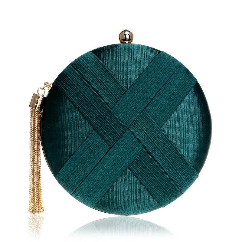 Silk Evening Clutch Bag - Green