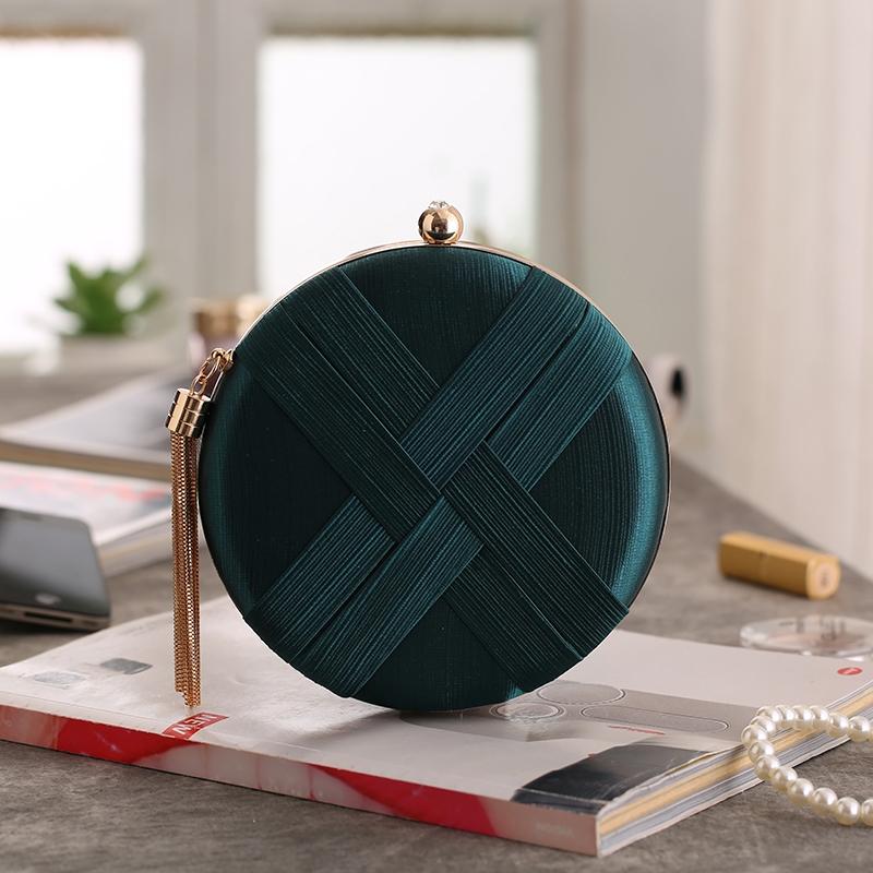 Silk Evening Clutch Bag - Green
