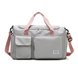 Vibe Geeks Waterproof and Lightweight Zipper Sports Gym Bag with Shoe Compartment - Sky Blue