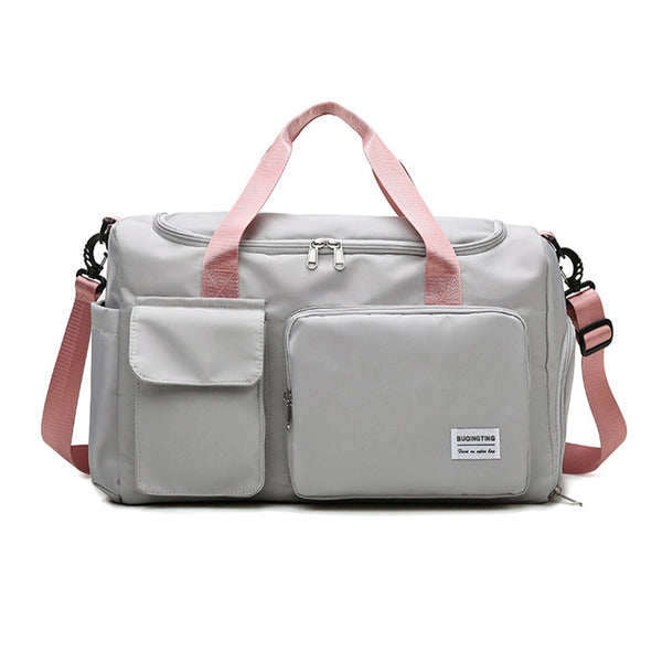 Vibe Geeks Waterproof and Lightweight Zipper Sports Gym Bag with Shoe Compartment - Sky Blue