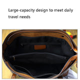 Stylish All-match Leather Handbag - Wax Finish - Pink