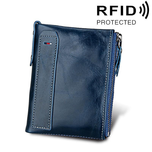Mens Leather Rfid Blocking Card Holder Wallet