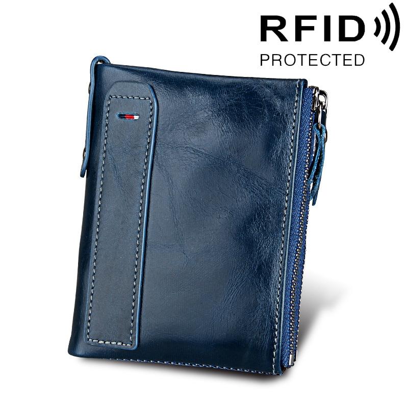Mens Leather Rfid Blocking Card Holder Wallet