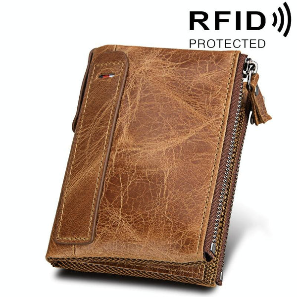 Mens Leather Rfid Blocking Card Holder Wallet