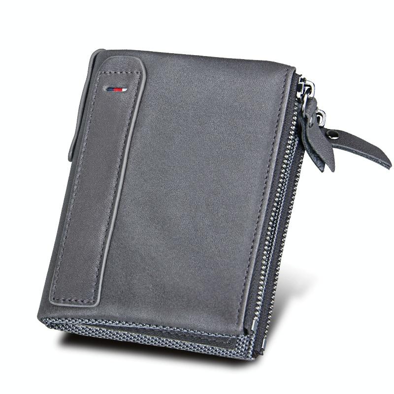 Mens Leather Rfid Blocking Card Holder Wallet