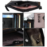 Mens Leather Rfid Blocking Card Holder Wallet