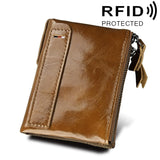 Mens Leather Rfid Blocking Card Holder Wallet