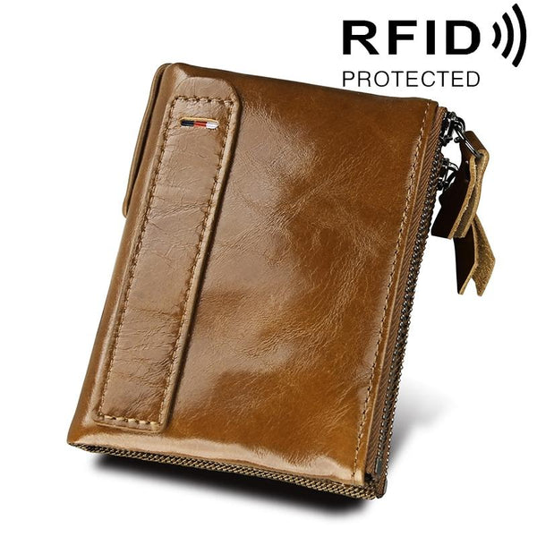Mens Leather Rfid Blocking Card Holder Wallet