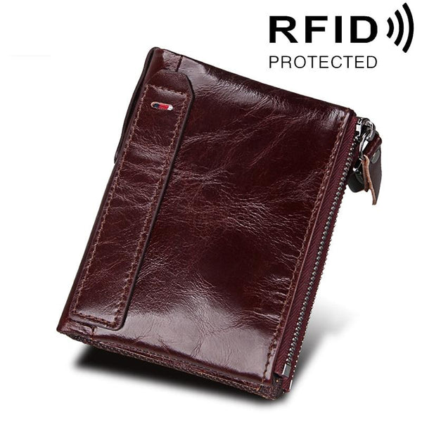 Mens Leather Rfid Blocking Card Holder Wallet