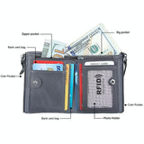 Mens Leather Rfid Blocking Card Holder Wallet