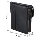 Mens Leather Rfid Blocking Card Holder Wallet