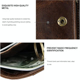 Antimagnetic Rfid Leather Wallet for Men - Brown