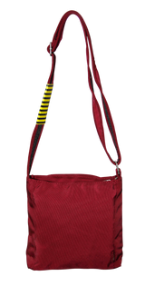 FIB Mens Crossbody Bag  with Shoulder Strap - Burgundy