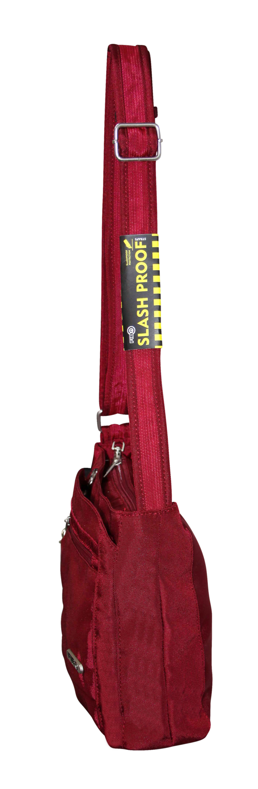 FIB Mens Crossbody Bag  with Shoulder Strap - Burgundy