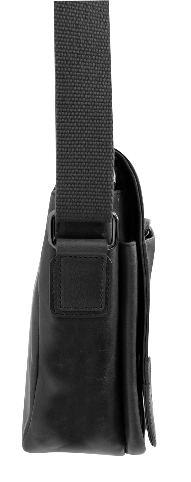 Futura Mens Laptop Messenger Sling Bag with Shoulder Strap - Black