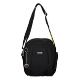FIB Mens Tablet Crossover Bag with Shoulder Strap - Black