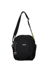 FIB Mens Tablet Crossover Bag with Shoulder Strap - Black