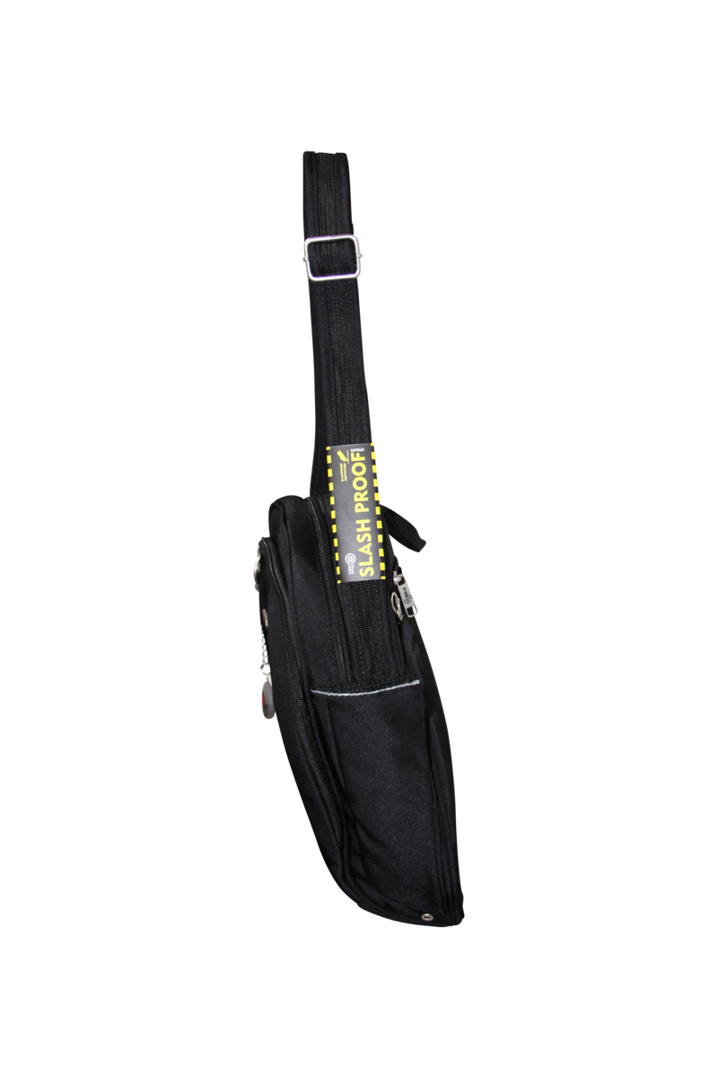 FIB Mens Tablet Crossover Bag with Shoulder Strap - Black