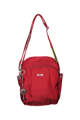 FIB Mens Tablet Crossover Bag with Shoulder Strap - Burgundy