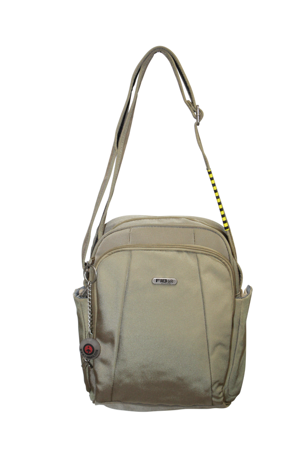 FIB Mens Tablet Crossover Bag with Shoulder Strap - Sand