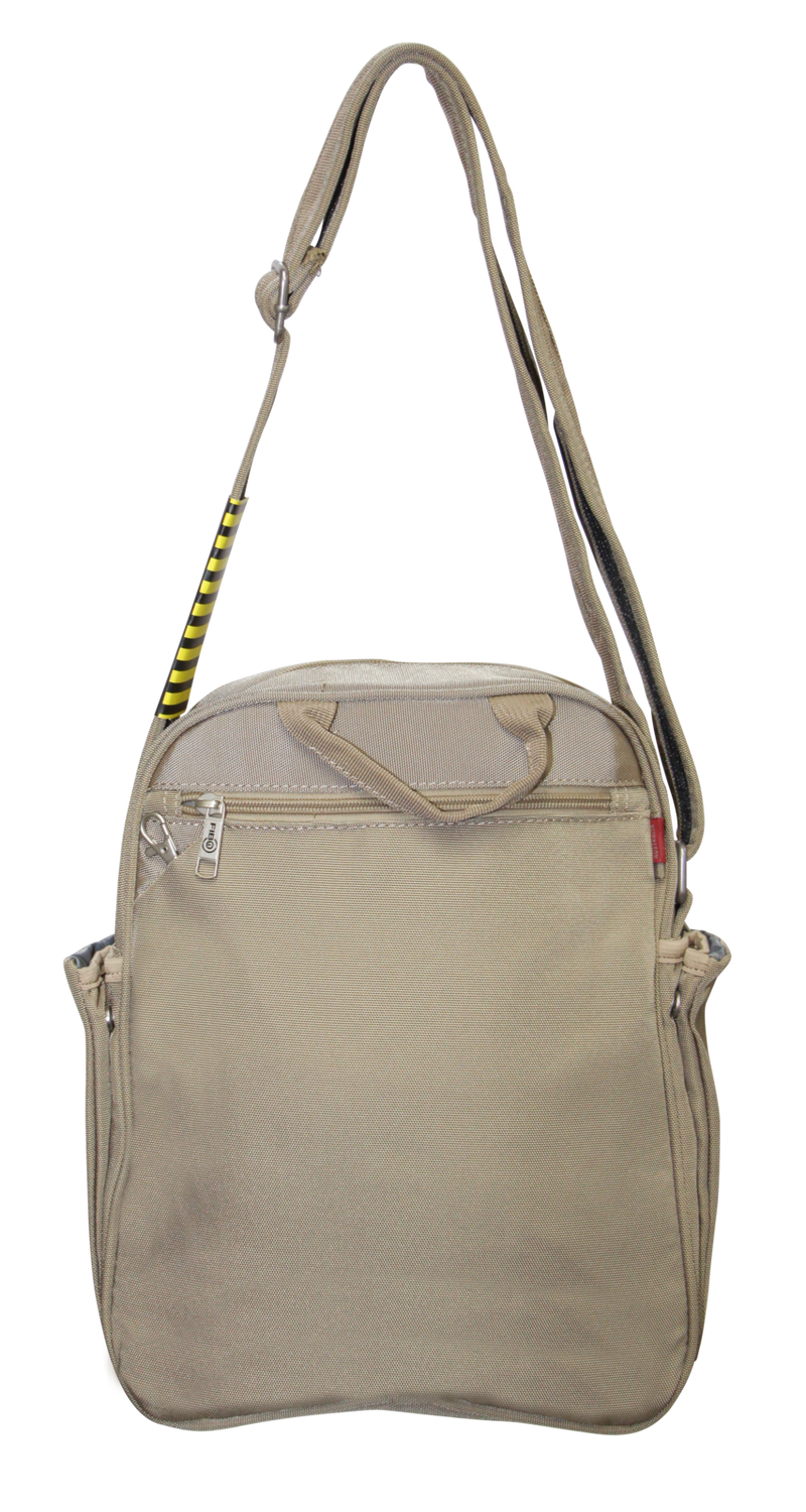 FIB Mens Tablet Crossover Bag with Shoulder Strap - Sand