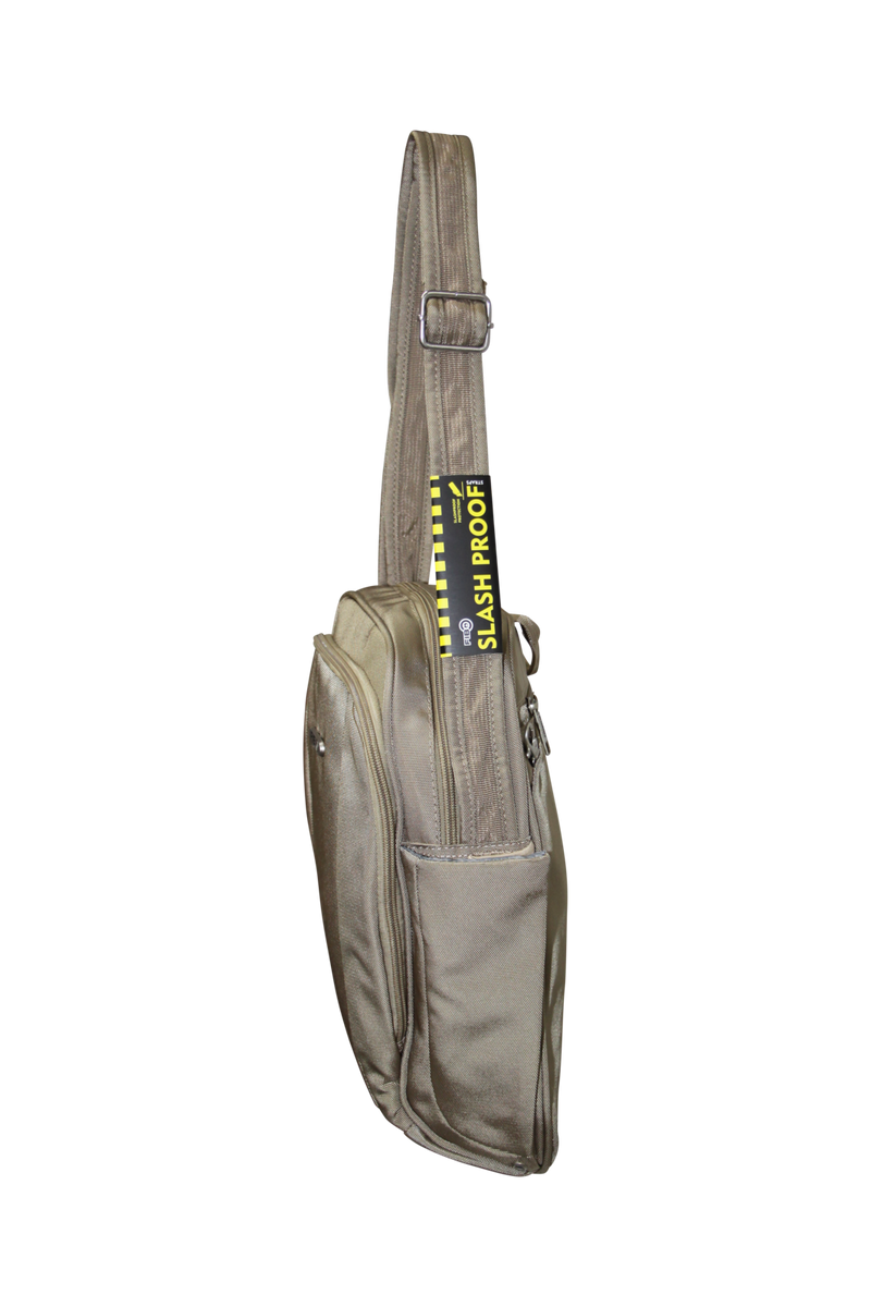 FIB Mens Tablet Crossover Bag with Shoulder Strap - Sand