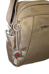 FIB Mens Tablet Crossover Bag with Shoulder Strap - Sand