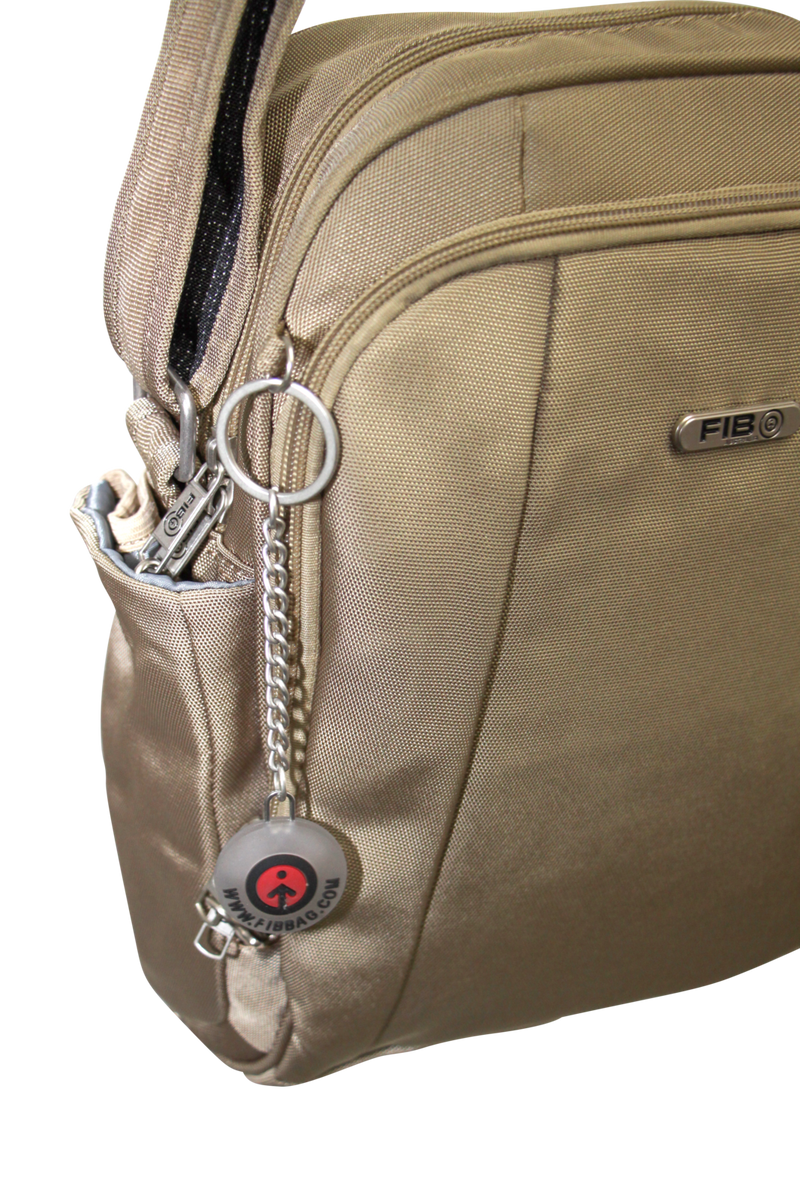 FIB Mens Tablet Crossover Bag with Shoulder Strap - Sand
