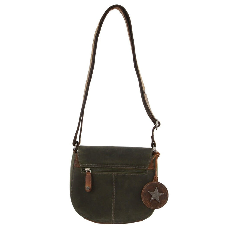 Billy The Kid Ladies Olive Leather Crossbody Western Style Bag