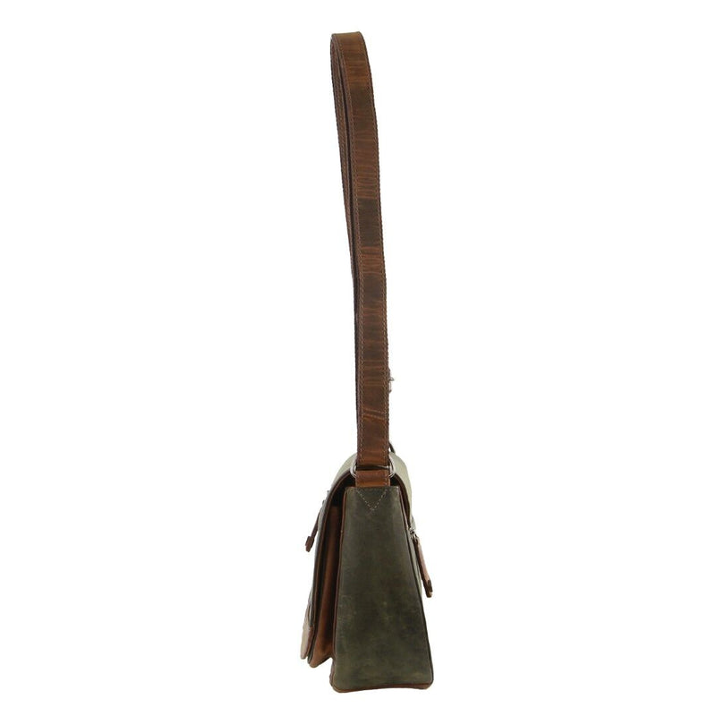 Billy The Kid Ladies Olive Leather Crossbody Western Style Bag