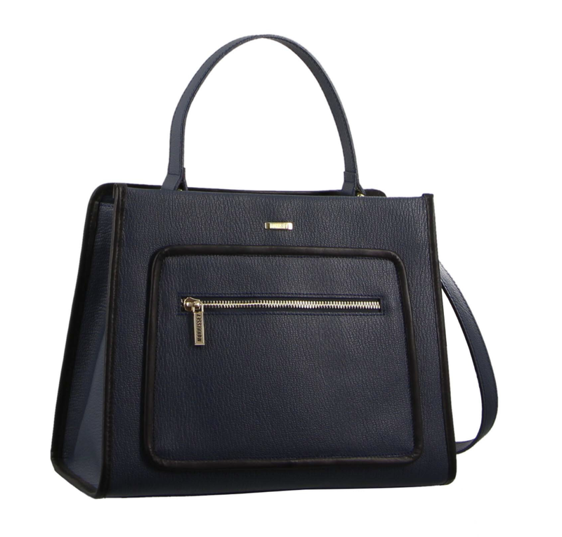 Morrissey Ladies Italian Leather Tote Bag - Navy