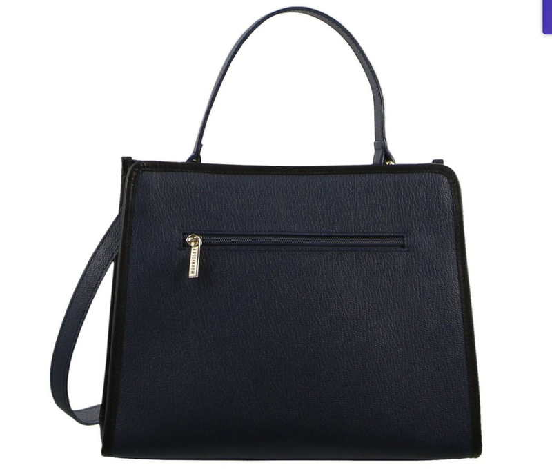 Morrissey Ladies Italian Leather Tote Bag - Navy