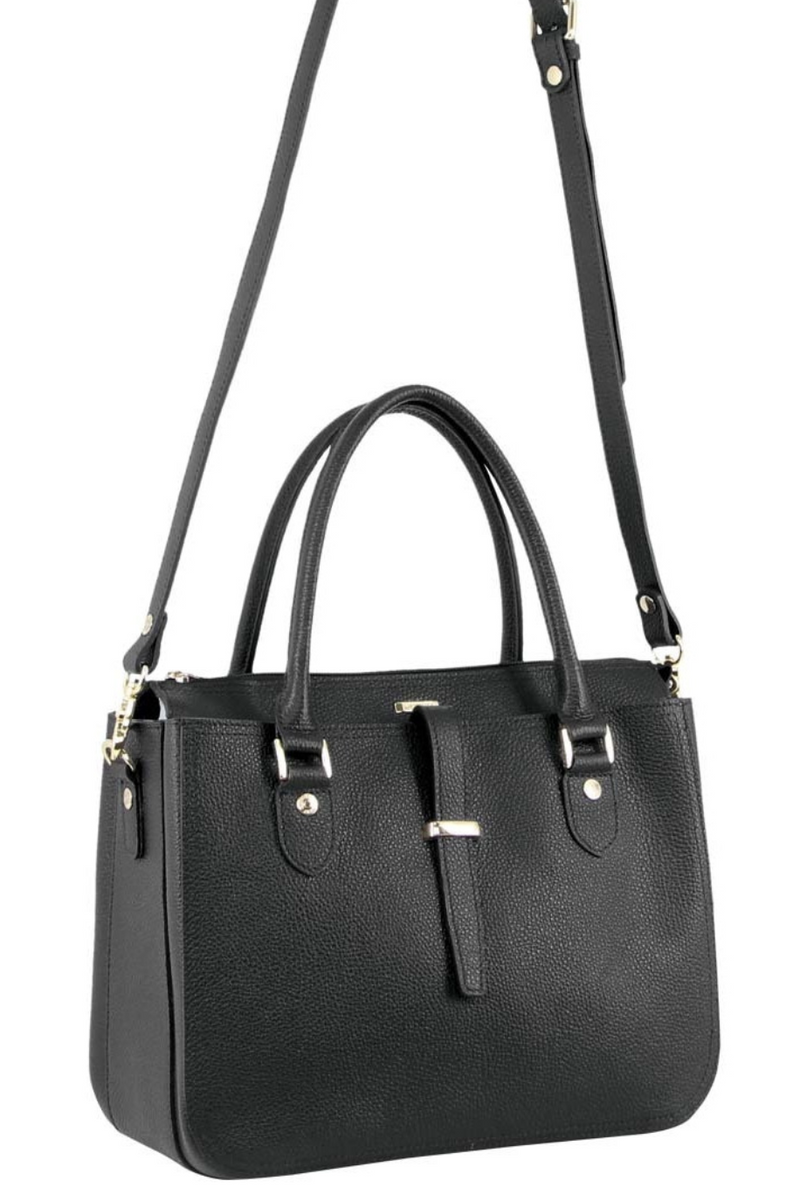 Morrissey Italian Womens Leather Handbag - Black