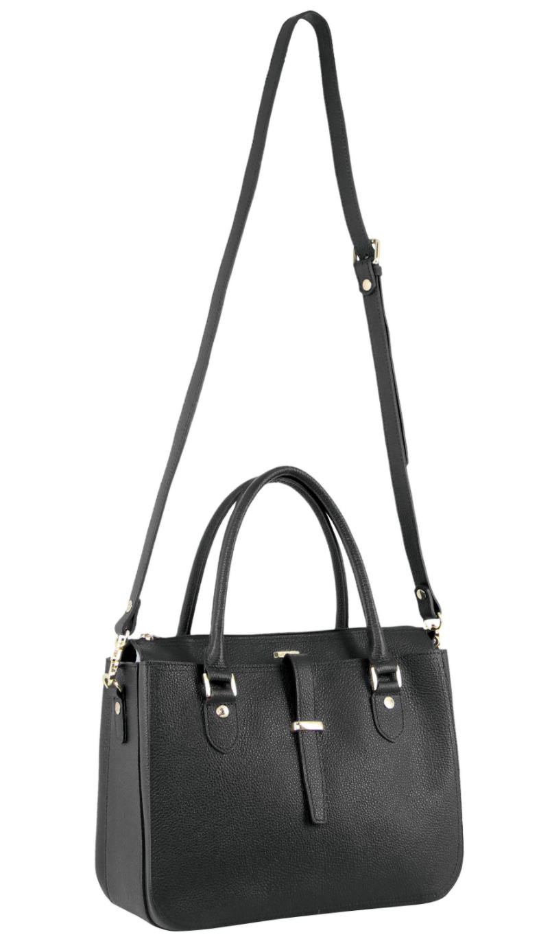Morrissey Italian Womens Leather Handbag - Black