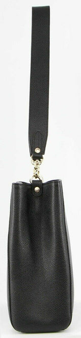 Morrissey Womens Italian Structured Leather Cross Body Handbag - Black