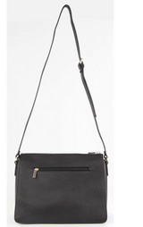 Morrissey Italian Structured Leather Cross Body Handbag Tote Bag - Black