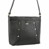 Morrissey Italian Genuine Leather Bag Cross Body Handbag Ladies - Black