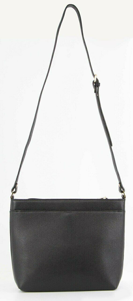 Morrissey Italian Genuine Leather Bag Cross Body Handbag Ladies - Black